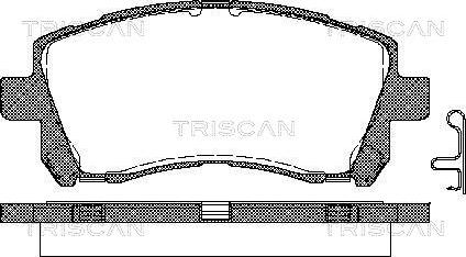 Triscan 403607019 - Комплект спирачно феродо, дискови спирачки vvparts.bg