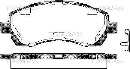 Triscan 8110 68172 - Комплект спирачно феродо, дискови спирачки vvparts.bg