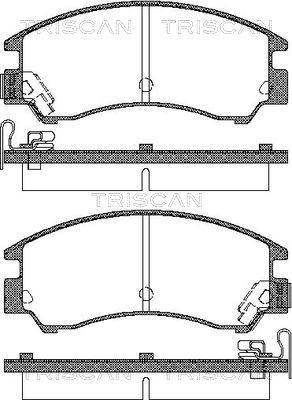 Triscan 8110 68828 - Комплект спирачно феродо, дискови спирачки vvparts.bg