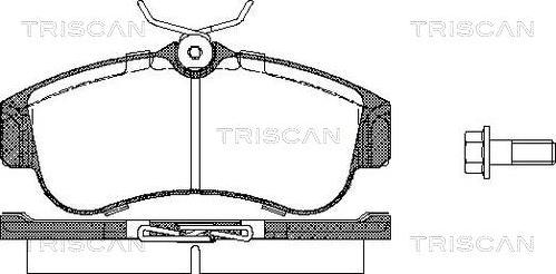 Triscan 8110 14937 - Комплект спирачно феродо, дискови спирачки vvparts.bg