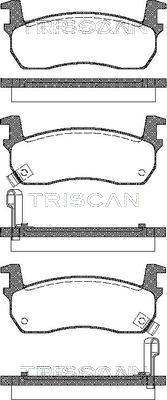 Triscan 8110 14927 - Комплект спирачно феродо, дискови спирачки vvparts.bg