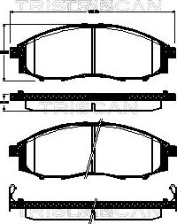 Triscan 362P56049 - Комплект спирачно феродо, дискови спирачки vvparts.bg