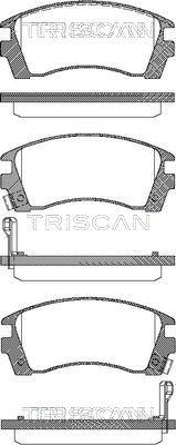 Triscan 8110 14004 - Комплект спирачно феродо, дискови спирачки vvparts.bg