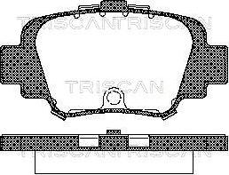 Triscan 8110 14002 - Комплект спирачно феродо, дискови спирачки vvparts.bg