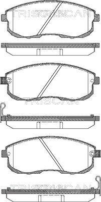 Triscan 8110 14013 - Комплект спирачно феродо, дискови спирачки vvparts.bg