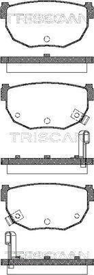 Triscan 8110 14034 - Комплект спирачно феродо, дискови спирачки vvparts.bg