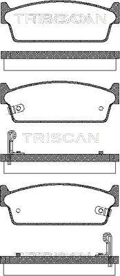 Triscan 8110 14033 - Комплект спирачно феродо, дискови спирачки vvparts.bg