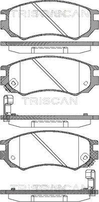 Triscan 414-788 - Комплект спирачно феродо, дискови спирачки vvparts.bg