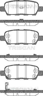 Triscan 8110 14022 - Комплект спирачно феродо, дискови спирачки vvparts.bg