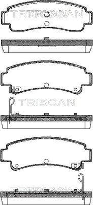 Triscan 8110 14167 - Комплект спирачно феродо, дискови спирачки vvparts.bg