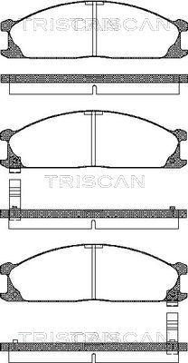 Triscan FDB641 - Комплект спирачно феродо, дискови спирачки vvparts.bg