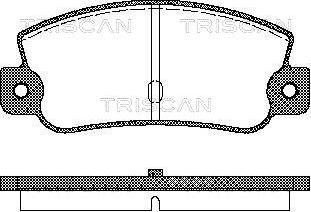 Triscan 8110 15993 - Комплект спирачно феродо, дискови спирачки vvparts.bg