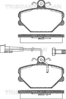 Triscan 8110 15900 - Комплект спирачно феродо, дискови спирачки vvparts.bg