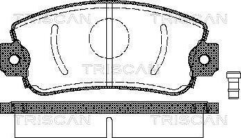 Triscan 8110 15505 - Комплект спирачно феродо, дискови спирачки vvparts.bg