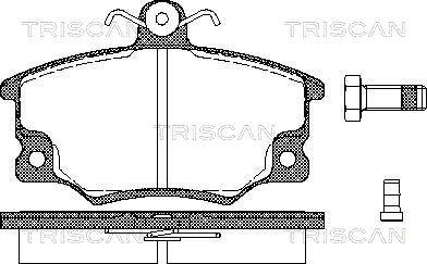 Triscan 8110 15508 - Комплект спирачно феродо, дискови спирачки vvparts.bg