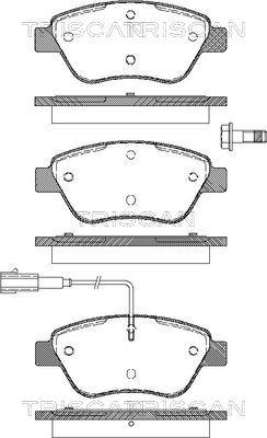 Triscan 8110 15019 - Комплект спирачно феродо, дискови спирачки vvparts.bg