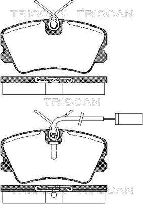Triscan 8110 15014 - Комплект спирачно феродо, дискови спирачки vvparts.bg
