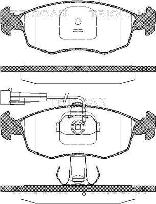 Triscan 8110 15015 - Комплект спирачно феродо, дискови спирачки vvparts.bg