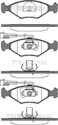 Triscan 8110 15011 - Комплект спирачно феродо, дискови спирачки vvparts.bg