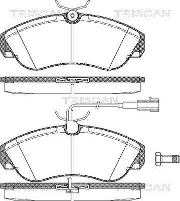 Triscan 8110 15017 - Комплект спирачно феродо, дискови спирачки vvparts.bg