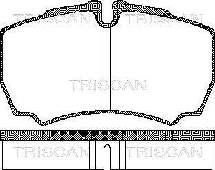 Triscan 8110 15029 - Комплект спирачно феродо, дискови спирачки vvparts.bg