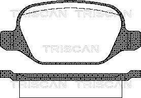Triscan 8110 15021 - Комплект спирачно феродо, дискови спирачки vvparts.bg
