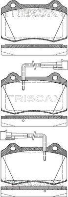 Triscan 8110 15023 - Комплект спирачно феродо, дискови спирачки vvparts.bg