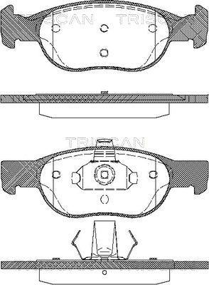 AD 805.90 - Комплект спирачно феродо, дискови спирачки vvparts.bg