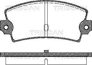 Triscan 8110 15862 - Комплект спирачно феродо, дискови спирачки vvparts.bg