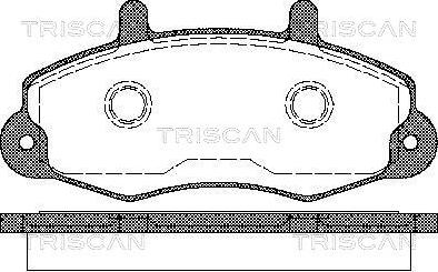 Triscan 8110 16969 - Комплект спирачно феродо, дискови спирачки vvparts.bg