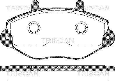Triscan 8110 16970 - Комплект спирачно феродо, дискови спирачки vvparts.bg