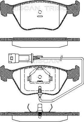 Triscan 8110 16004 - Комплект спирачно феродо, дискови спирачки vvparts.bg