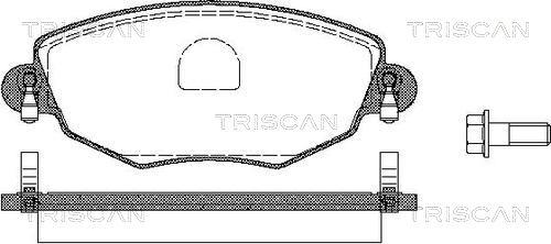 Triscan 8110 16005 - Комплект спирачно феродо, дискови спирачки vvparts.bg