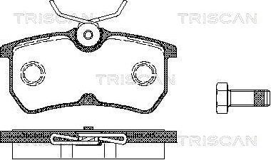 Triscan 8110 16002 - Комплект спирачно феродо, дискови спирачки vvparts.bg