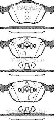 Triscan 8110 16012 - Комплект спирачно феродо, дискови спирачки vvparts.bg