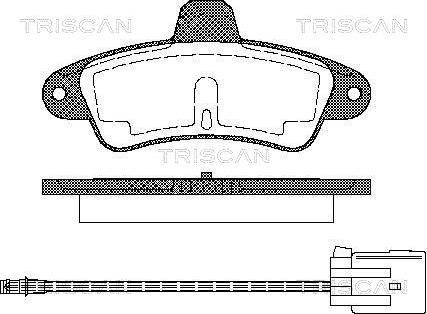 Triscan 8110 16162 - Комплект спирачно феродо, дискови спирачки vvparts.bg