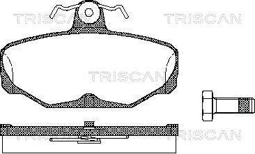 Triscan 8110 16869 - Комплект спирачно феродо, дискови спирачки vvparts.bg