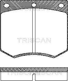 Triscan 8110 16229 - Комплект спирачно феродо, дискови спирачки vvparts.bg