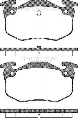 Triscan 8110 10943 - Комплект спирачно феродо, дискови спирачки vvparts.bg