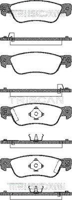 Triscan 8110 10962 - Комплект спирачно феродо, дискови спирачки vvparts.bg