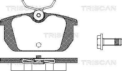 Triscan 8110 10984 - Комплект спирачно феродо, дискови спирачки vvparts.bg