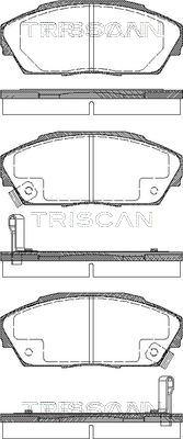 Triscan 8110 10974 - Комплект спирачно феродо, дискови спирачки vvparts.bg