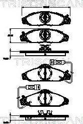 Triscan 8110 10541 - Комплект спирачно феродо, дискови спирачки vvparts.bg