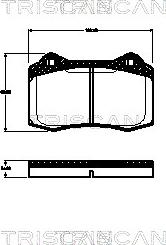 Triscan 8110 10555 - Комплект спирачно феродо, дискови спирачки vvparts.bg