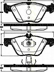 Triscan 8110 10553 - Комплект спирачно феродо, дискови спирачки vvparts.bg