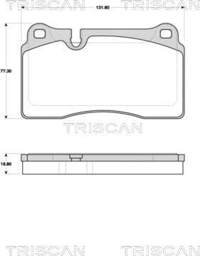 Triscan 8110 10561 - Комплект спирачно феродо, дискови спирачки vvparts.bg