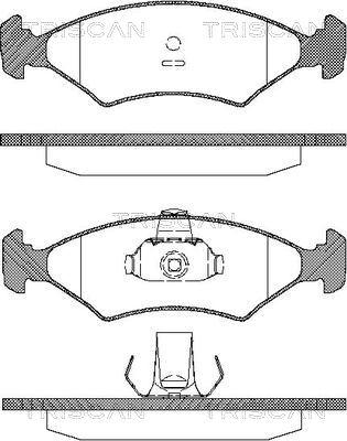 Triscan 8110 10506 - Комплект спирачно феродо, дискови спирачки vvparts.bg