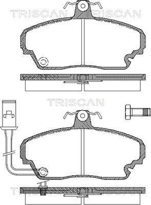 Triscan 8110 10508 - Комплект спирачно феродо, дискови спирачки vvparts.bg