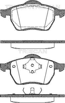 Triscan 8110 10502 - Комплект спирачно феродо, дискови спирачки vvparts.bg