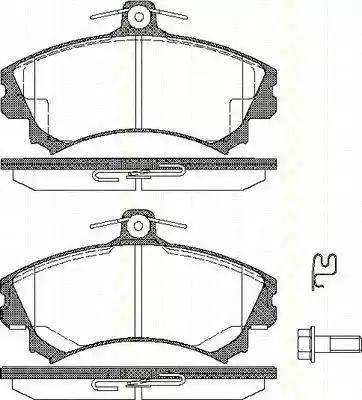 Triscan 8110 10507 - Комплект спирачно феродо, дискови спирачки vvparts.bg